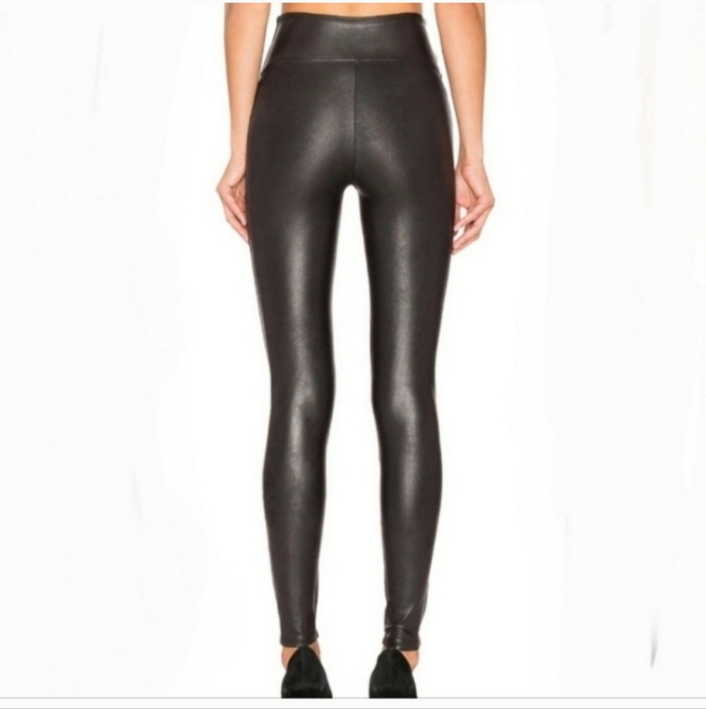 SPANX FAUX LEATHER high Waist Leggins Size S - Picture 2 of 8